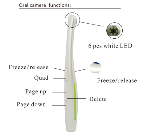 MD1500AW Wireless Dental WiFi Intraoral Camera with webcam