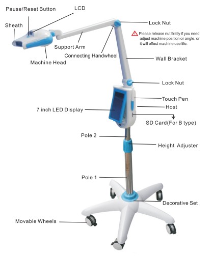 MD887A 39W Teeth Whitening Machine with 7inch touch screen